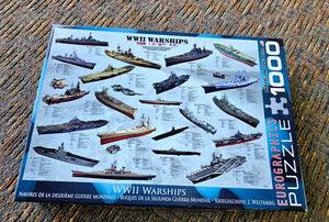 NEW Sealed "WWII Warships" 1000-pc. Jigsaw Puzzle by Eurographics 19 x 27 in.